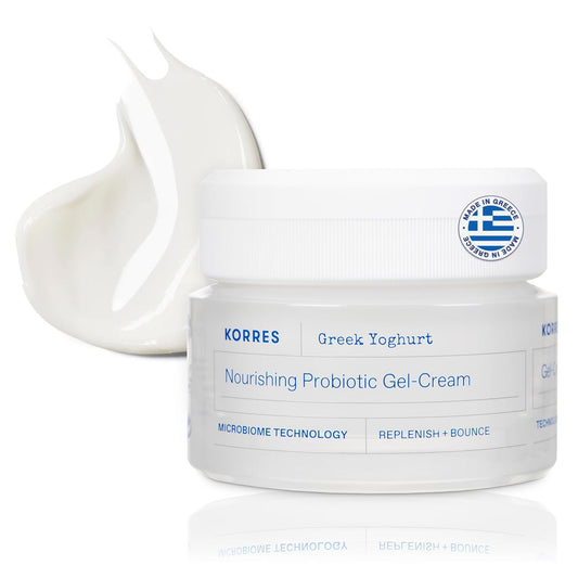 Korres Greek Yoghurt Nourishing Probiotic Gel Cream – 1.35 fl oz (40ml) for Hydration & Radiance