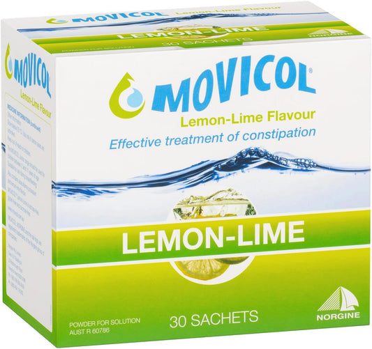 Movicol Lemon-Lime 30 Sachets – Constipation Relief Powder