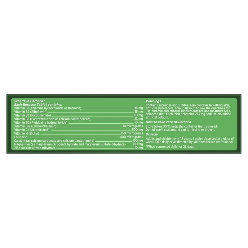Berocca Energy Mango & Orange β 60 Effervescent Tablets β High-Potency Multivitamin with B Vitamins, Vitamin C, Magnesium & Zinc β Caffeine-Free, Vegan-Friendly