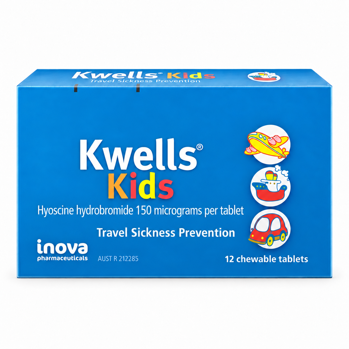 Kwells Kids Travel Sickness Prevention Chewable Tablets, 12 Count