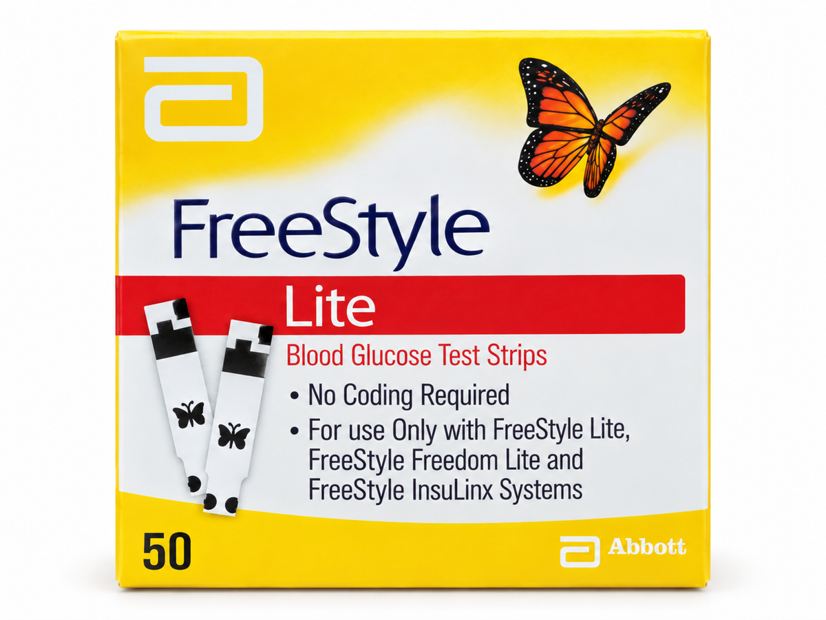 FreeStyle Lite Blood Glucose Test Strips, 50 Count