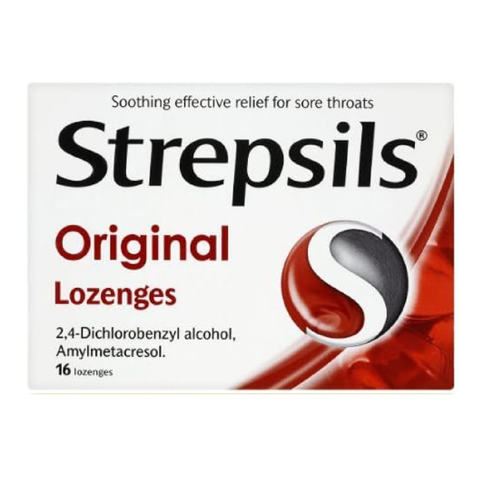 Strepsils Original – Antibacterial Throat Lozenges, 16 Count