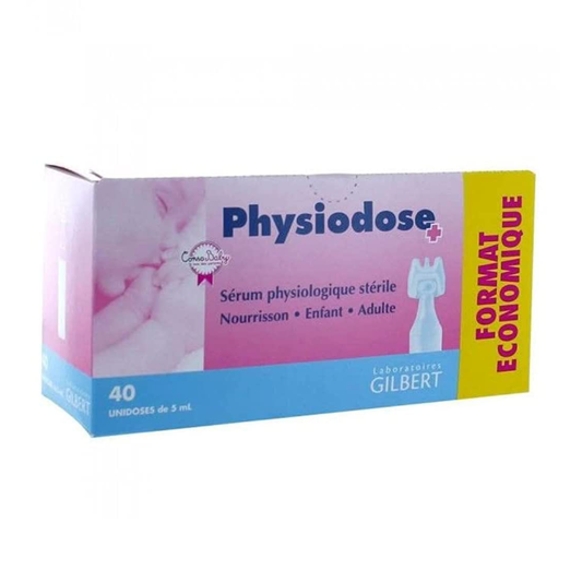 Physiodose Sterile Saline Solution – 40 Single Doses (5ml) – For Babies, Children & Adults