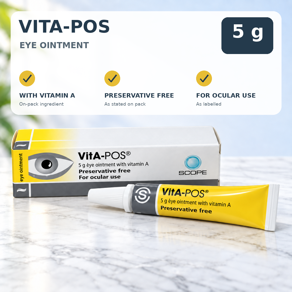 VitA-POS Eye Ointment for Ocular Use – 5 g