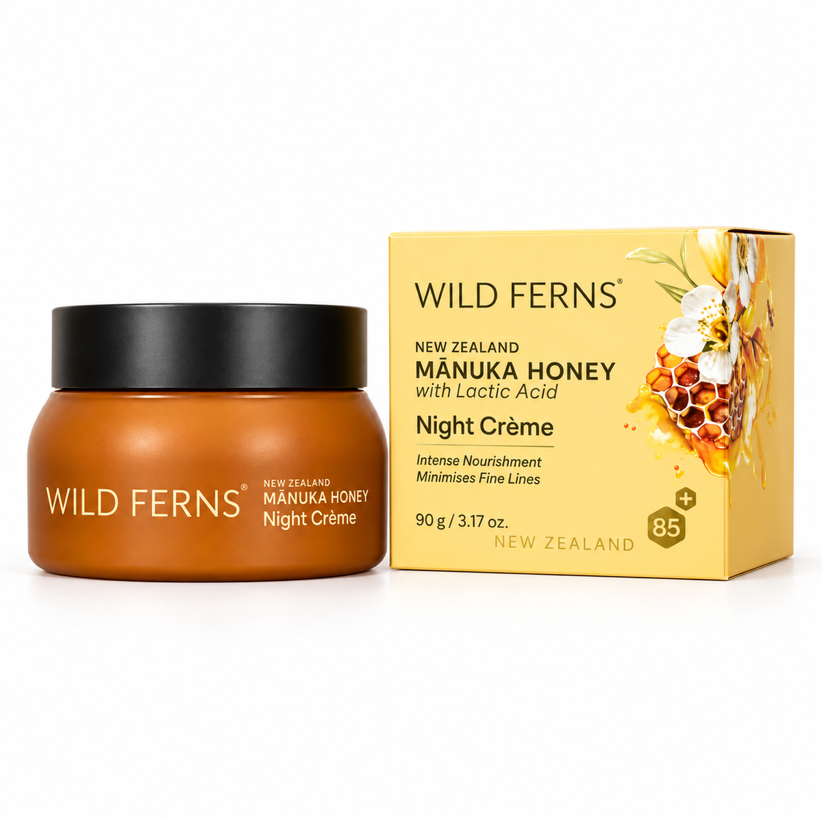 Wild Ferns Mānuka Honey with Lactic Acid Night Crème – 90 g