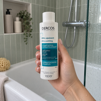 Vichy Dercos Ultra Soothing Shampoo for Normal to Oily Hair, 200 mL