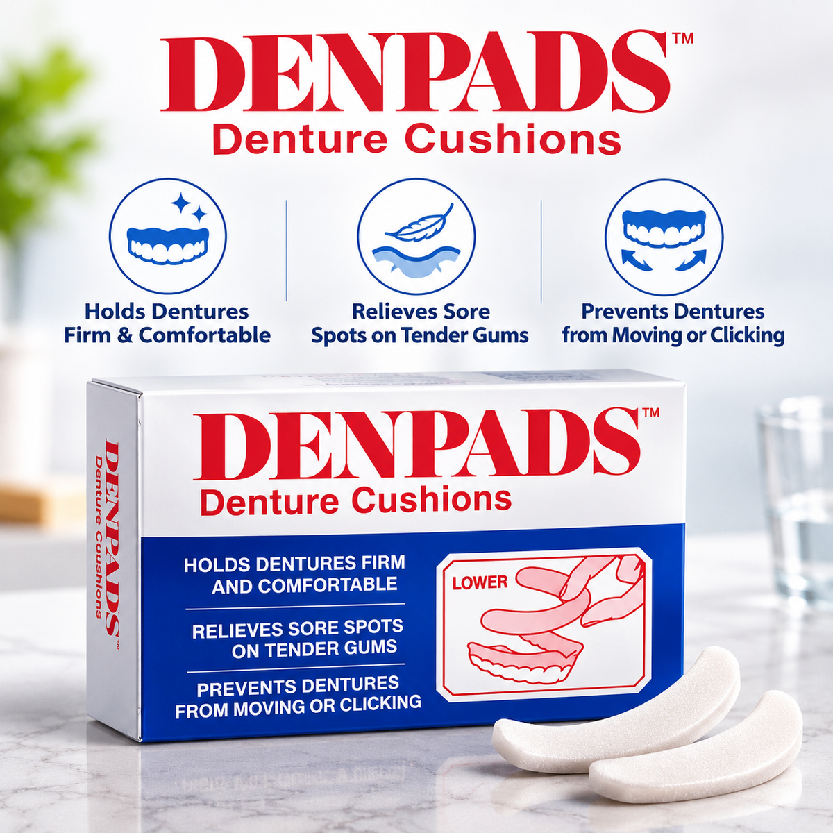 Denpads Lower Denture Cushions