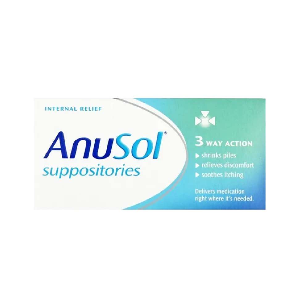 Anusol Hemorrhoid Relief Suppositories with Zinc Oxide, 12 Count