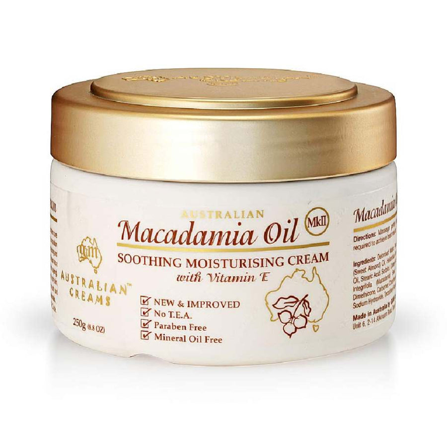 Australian Creams Macadamia Oil Soothing Moisturising Cream, 250 g