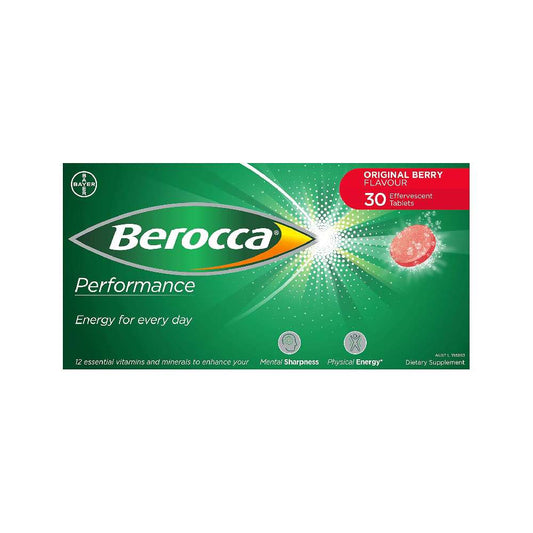Berocca Performance Original Berry Effervescent Tablets, 30 Count