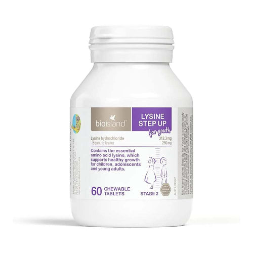 BioIsland Lysine Step Up for Youth Chewable Tablets, 60 Count