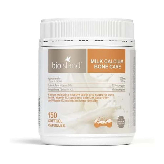 Bio Island Milk Calcium Bone Care Softgel Capsules, 150 Count