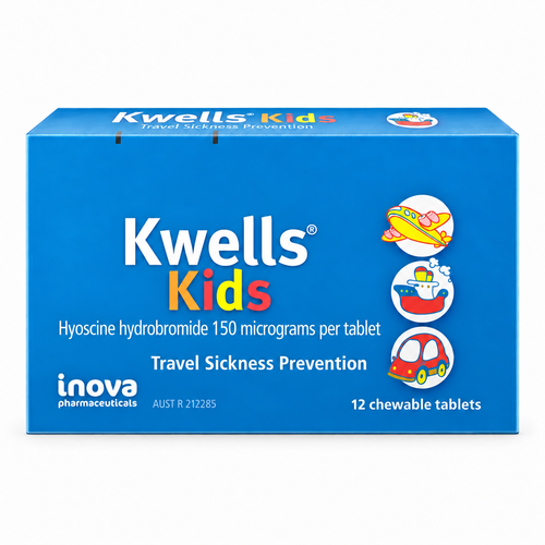 Kwells Kids Travel Sickness Prevention Chewable Tablets, 12 Count