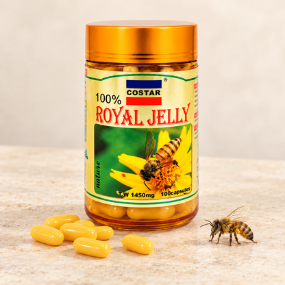 Costar 100% Royal Jelly 1450 mg Capsules, 100 Count