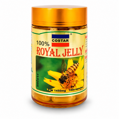 Costar 100% Royal Jelly 1450 mg Capsules, 100 Count