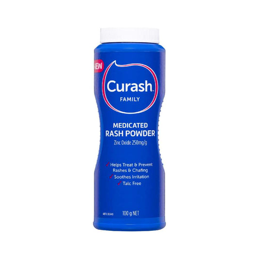Curash Family Medicated Rash Powder with Zinc Oxide, 100 g