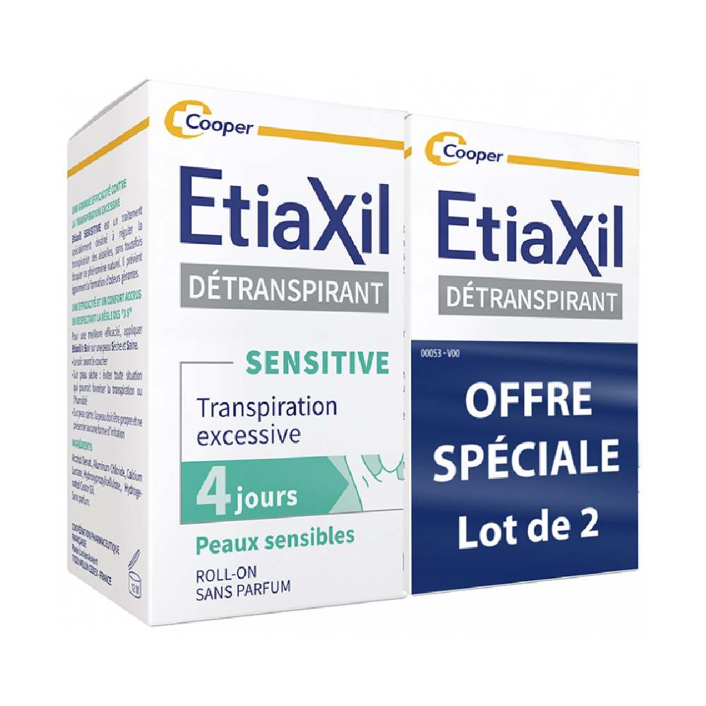 Etiaxil Sensitive Skin Antiperspirant Roll-On, Twin Pack 2х0.5 fl oz