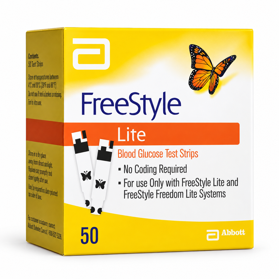 FreeStyle Lite Blood Glucose Test Strips, 50 Count