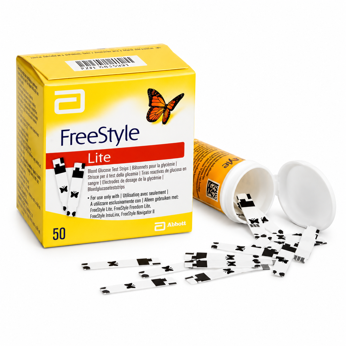 FreeStyle Lite Blood Glucose Test Strips, 50 Count