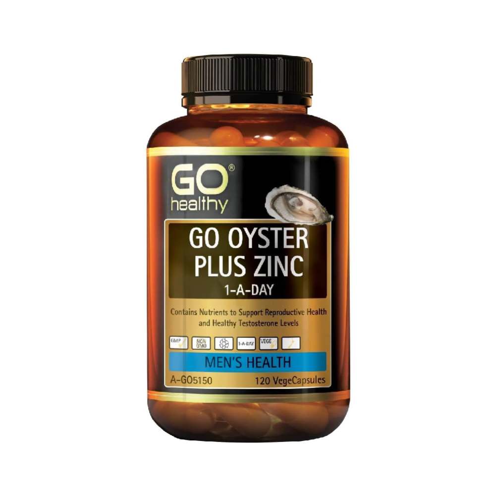 GO Healthy Oyster Plus Zinc 1-A-Day Capsules, 120 Count