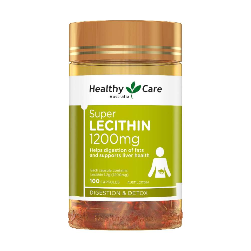 Healthy Care Super Lecithin 1200 mg, 100 Capsules