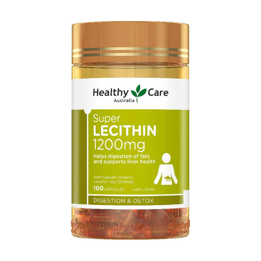 Healthy Care Super Lecithin 1200 mg, 100 Capsules