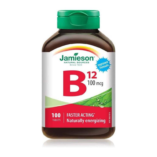 Jamieson Vitamin B12 100 mcg Methylcobalamin – 100 Tablets