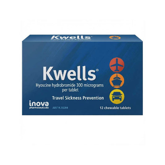 Kwells Travel Sickness Tablets for Adults – 12 Tablets