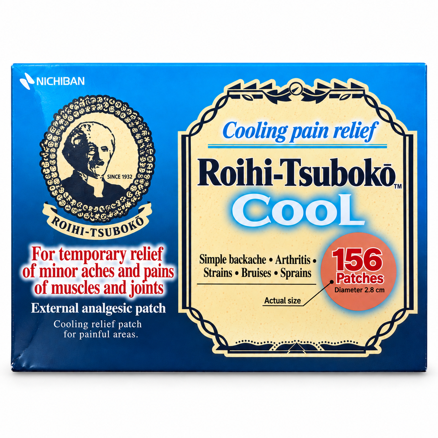 Nichiban Roihi-Tsuboko Cool External Analgesic Patches, 156 Count