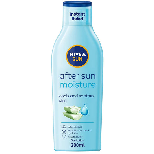 NIVEA SUN After Sun Moisture Lotion with Aloe Vera & Hyaluron, 200 mL