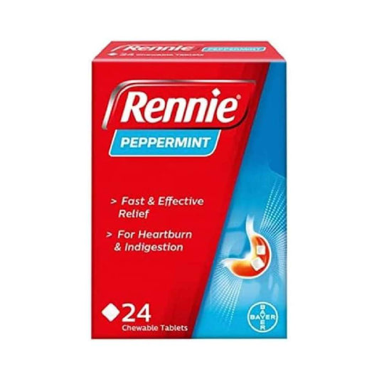 Rennie Peppermint Tablets – 24 Count