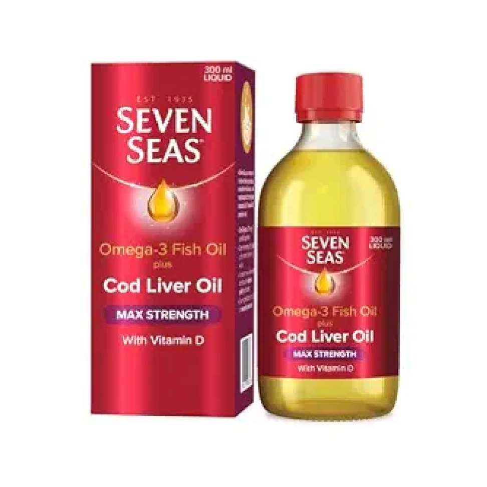 Seven Seas Cod Liver Oil Maximum Strength Liquid, 300 mL
