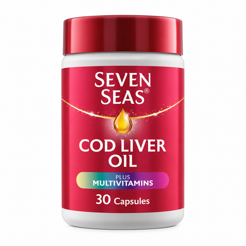 Seven Seas Cod Liver Oil Plus Multivitamins Omega-3 Capsules – 30 Count