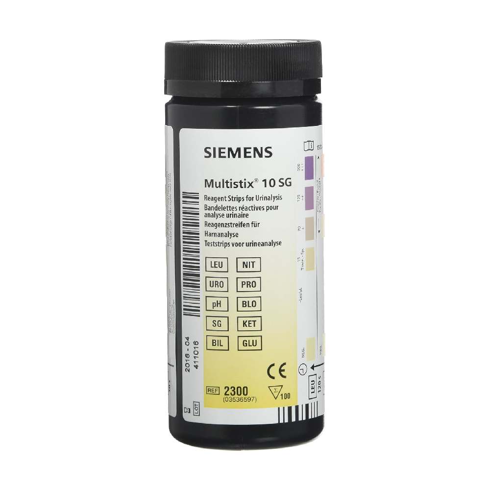Siemens Multistix 10 SG Urinalysis Reagent Strips, 100 Count