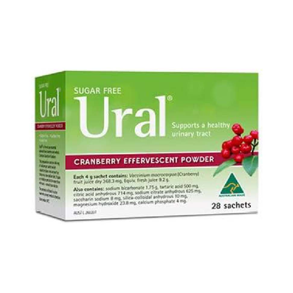 Ural Cranberry Effervescent Powder, 4 g Sachets, 28 Count