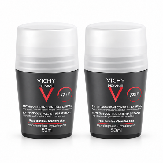 Vichy Homme 72H Extreme Control Antiperspirant Roll-On 50 mL - 2 Pack