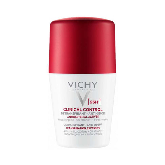 Vichy Clinical Control 96-Hour Antiperspirant Roll-On Deodorant, 1.69 fl oz