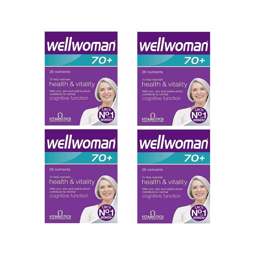 Vitabiotics Wellwoman 70+ Multivitamin – 30 Tablets – Pack of 4