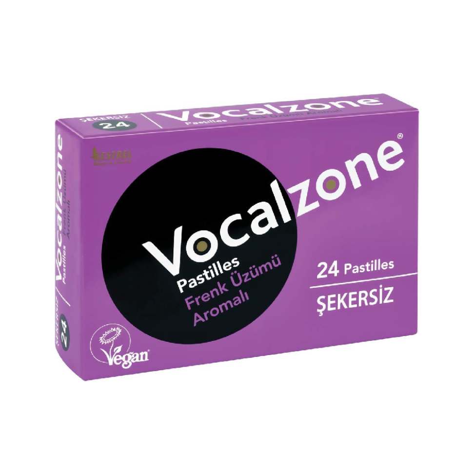 Vocalzone Blackcurrant Throat Pastilles – Sugar Free, 24 Pastilles
