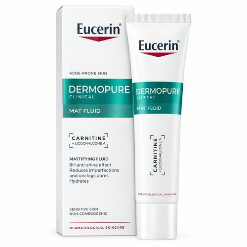 Eucerin DermoPure Clinical Mat Fluid Mattifying Face Fluid, 40 mL