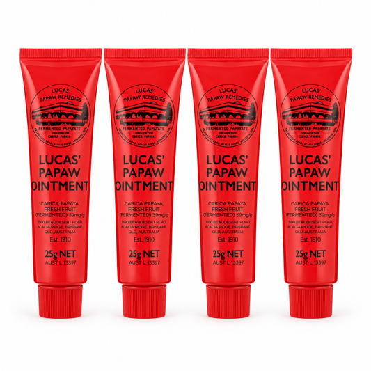 Lucas' Papaw Ointment 25 g Tube – Pack of 4, Made in Australia