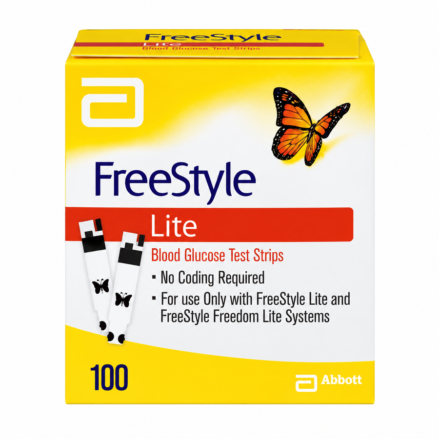 FreeStyle Lite Blood Glucose Test Strips, 100 Count