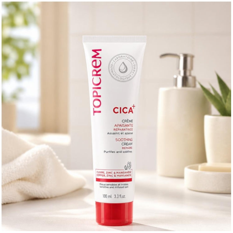 Topicrem Cica+ Cream with Copper, Zinc & Manganese for Sensitive Skin – 100 ml