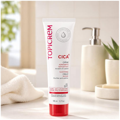 Topicrem Cica+ Cream with Copper, Zinc & Manganese for Sensitive Skin – 100 ml